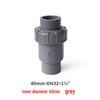 White PVC Ball Check Valve for Water Pipes, Fish Tank Fitting, Sizes: 1 Inch, 25, 32, 40, 50 Mm