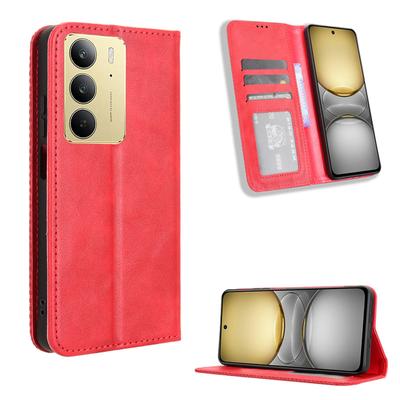 For Realme C75 C 75 Luxury Flip PU Leather Vintage Wallet Magnetic Adsorption Cover for Realme 14X GT 7 Pro C63 C61 C67 Narzo 70 N63 Phone Bags