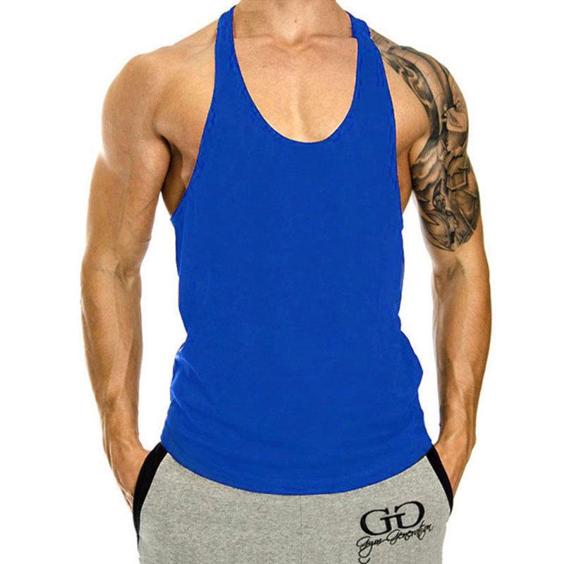 Men's Summer Y-Back Tank Top: Sporty, Thin Strap, Sleeveless Bodybuilding Shirt with Custom Logo, Loose Fit