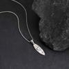 Summer Coconut Tree Pattern Oval Pendant Necklace for Men, Stainless Steel Dainty Fashion Necklace, Retro Jewelry Ocean Vacation
