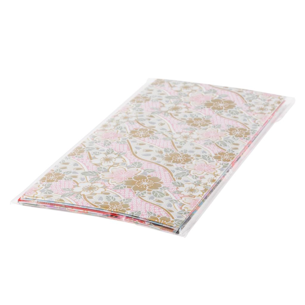 Kawasumi Washi Special Selection Cherry Blossom Pattern Kyoto Yuzen Washi Yen 8 X Various Cherry Blossom Pack of 6 10,000 Envelopes, 16.5cm, Patterns,