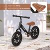 11.2" Balance Bike for 2-5 Years, Toddler Bike with Lighting Wheels, Adjustable Seat & Handlebar, Black