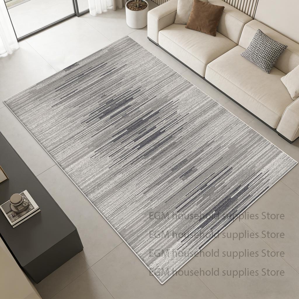 Modern Gray Minimalist Soft Rug Gradient Style Living Room Decoration Carpet Easy Clean Non-slip Big Size Floor Mat Bedside