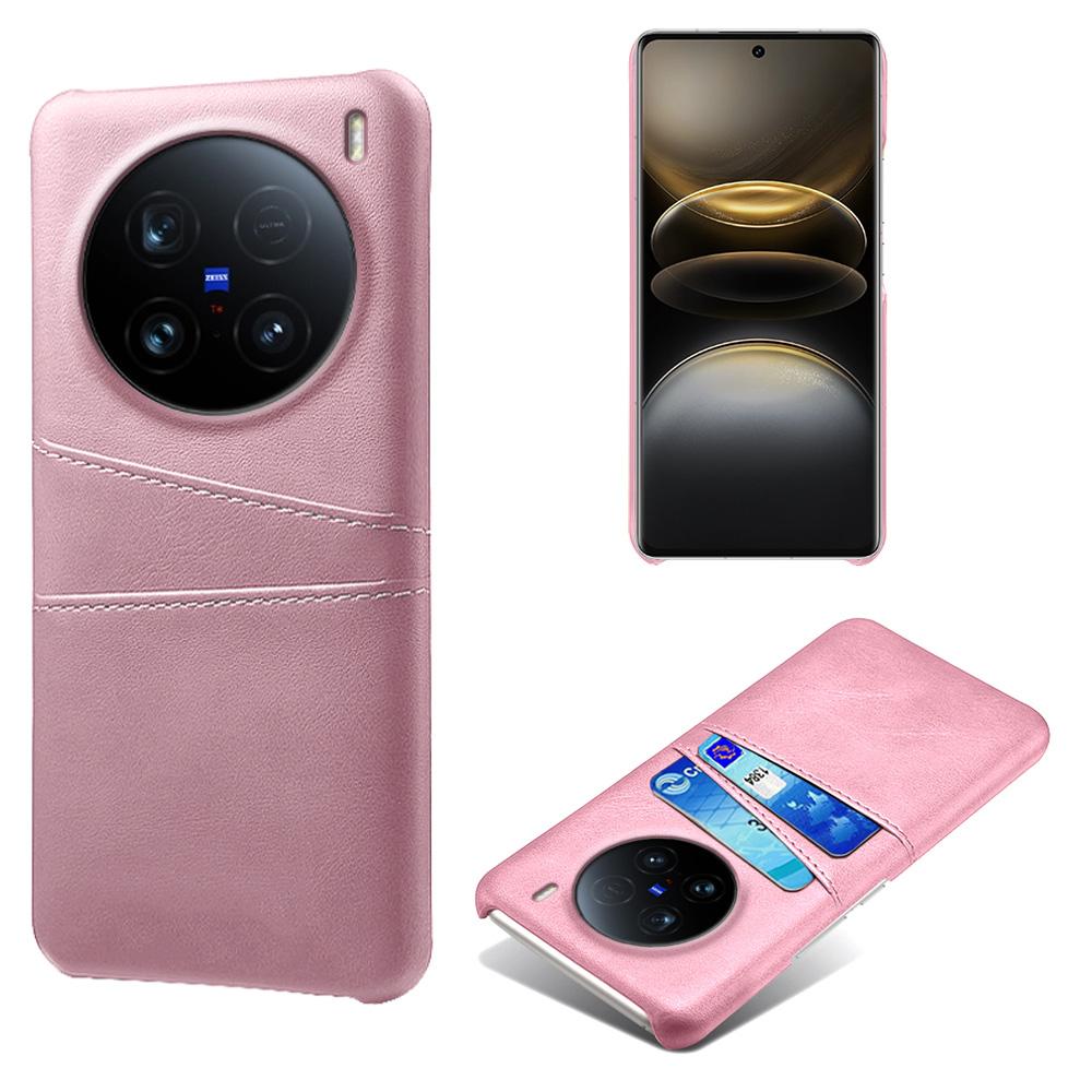 For Vivo X100 Ultra 5G Case Dual Card Slots PU Leather + Hard PC Phone Cover