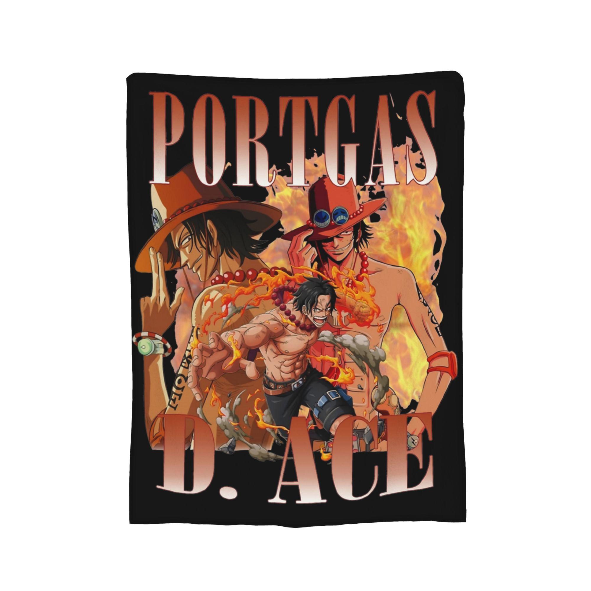 

O-Oned Manga P-Pieced Portgas D Ace Blankets Fleece Winter Breathable Thin Throw Blankets for Bedding Travel Bedspread 150x180cm