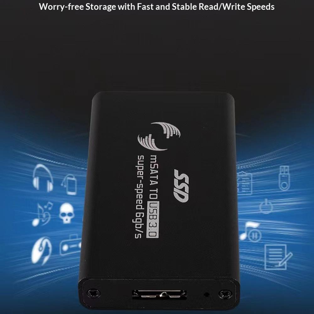 M.2 SSD Enclosure Aluminum Alloy MSATA USB 3.0 High Speed Data Transfer External Hard Drive Case for 2230/2242/2260/2280