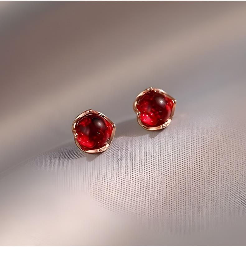 2026 New Wine Red Earrings