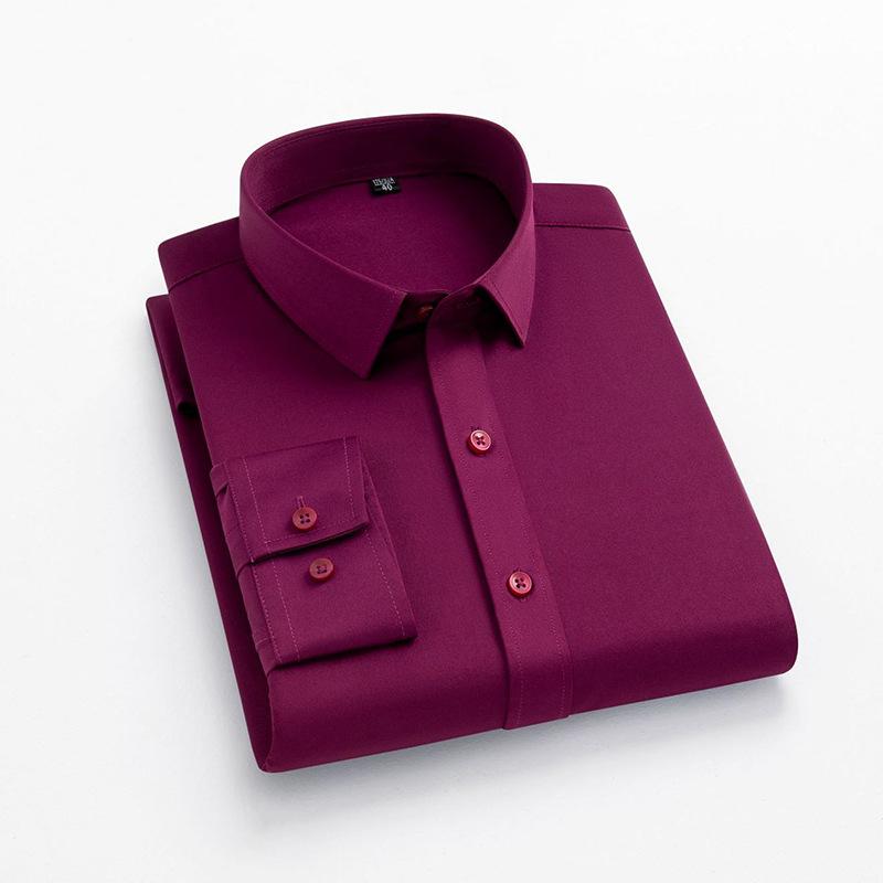 Men's Stretchy No-Iron Business Long-Sleeve Shirt
