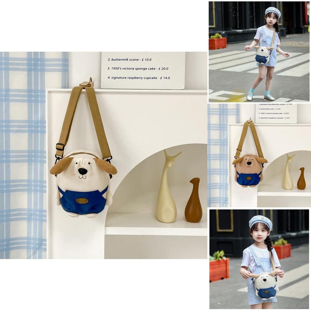 Children Nylon Cute Dog Shoulder Bag With Breathable And Durable Design For School Use