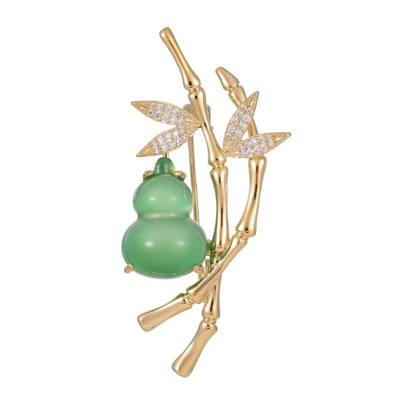 The Fulu Brooch Is A High-end, Elegant and Refined Brooch with A Unique Design Sense of Gourd and Bamboo