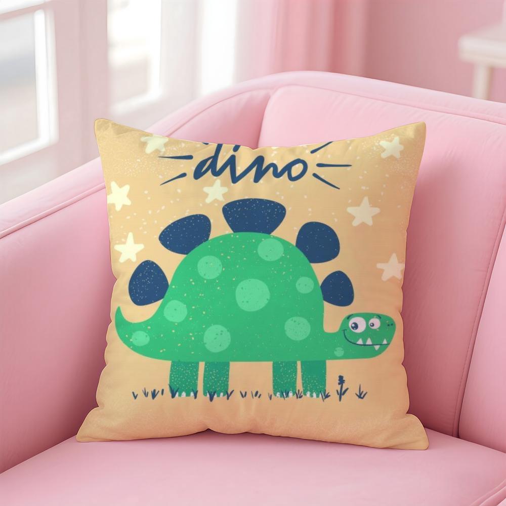 Cute C-Cartoon D-Dinosaur Cushion Cover Comfortable Reversible Pillow Cover Ideal for Car Sofa Bedroom & Beyond