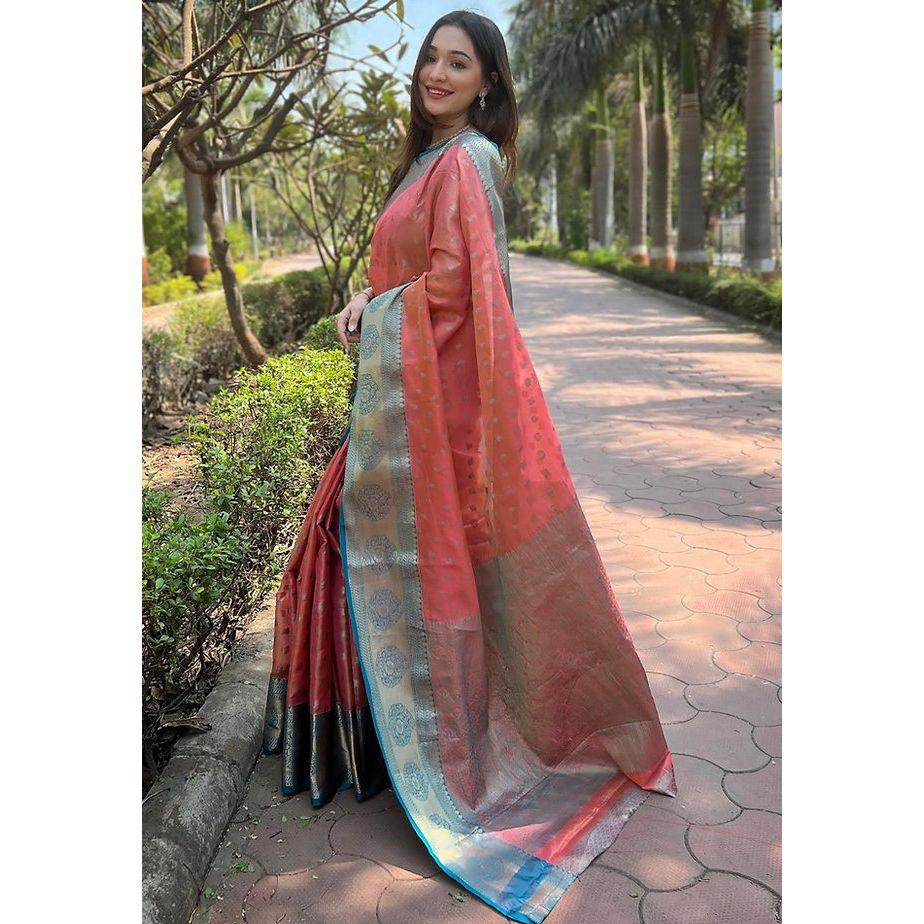 Beautiful Saree Is Elegantly Decorated with Gorgeous Solid Jacquard Weave That Gives a Perfect Look To the Outfit.