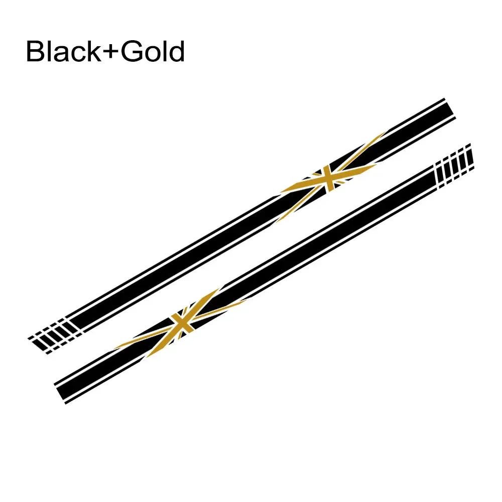 2PCS Union Jack Styling Door Side Stripe Sticker Car Body Decoration Decal For Mini Cooper S JCW One F54 F55 F56 F60 R55 R56 R60