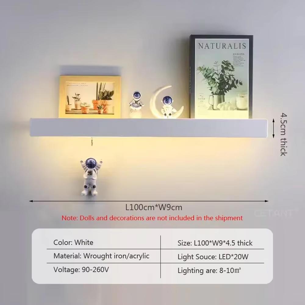 Modern LED Wall Lamp Shelf Wall Sconce 40/60/80/100CM For Bedroom Living Room Study Room Hallway Hotel Interior Decorative Light