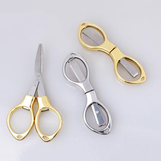 MUQZI Sports Accessory Mini Folding Stainless Steel Scissors Keychain Fishing Camping Travel Cutter
