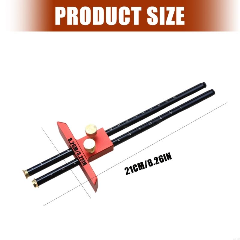 Marking Gauge Woodworking Scriber Duct Automatic Scriber Tool European Stainless Steel Double Head Mortise Gauge M4YD