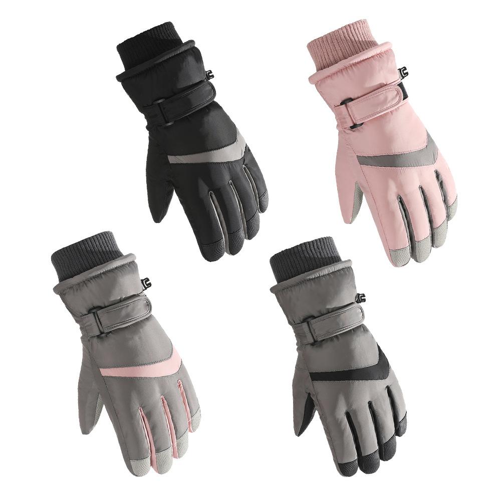 Ski Gloves for Men and Women In Winter Plus Velvet Thickened Waterproof Windproof Cold Warm Riding Electric Bike Touch Screen Gloves