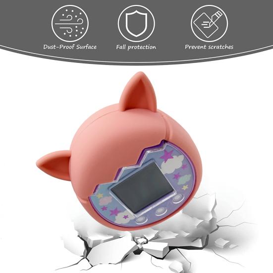 Obudowa konsoli do gier odporność na upadek odporna na zarysowania precyzyjna pozycja wygodny uchwyt obudowa konsoli do gier kreskówkowych dla Tamagotchi Pix
