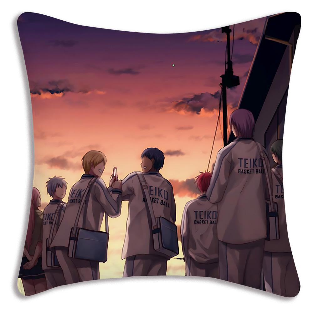Anime For Kurokos No Baskets Pillow Covers Cartoon Sofa Decorative Home Double-sided Printing Short Plush Cute Cushion Cover