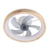 LED Ceiling Fan with Light Remote Timer 6 Speeds Stepless Dimming Flush Mount Fan Light for Living Room Bedroom