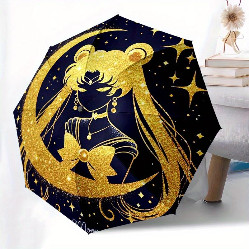 1pc Sailor Moon Always Glitter Umbrella with Plastic Handle,Suitable for All Seasons Home Travel Outdoor UmbrellaM1074