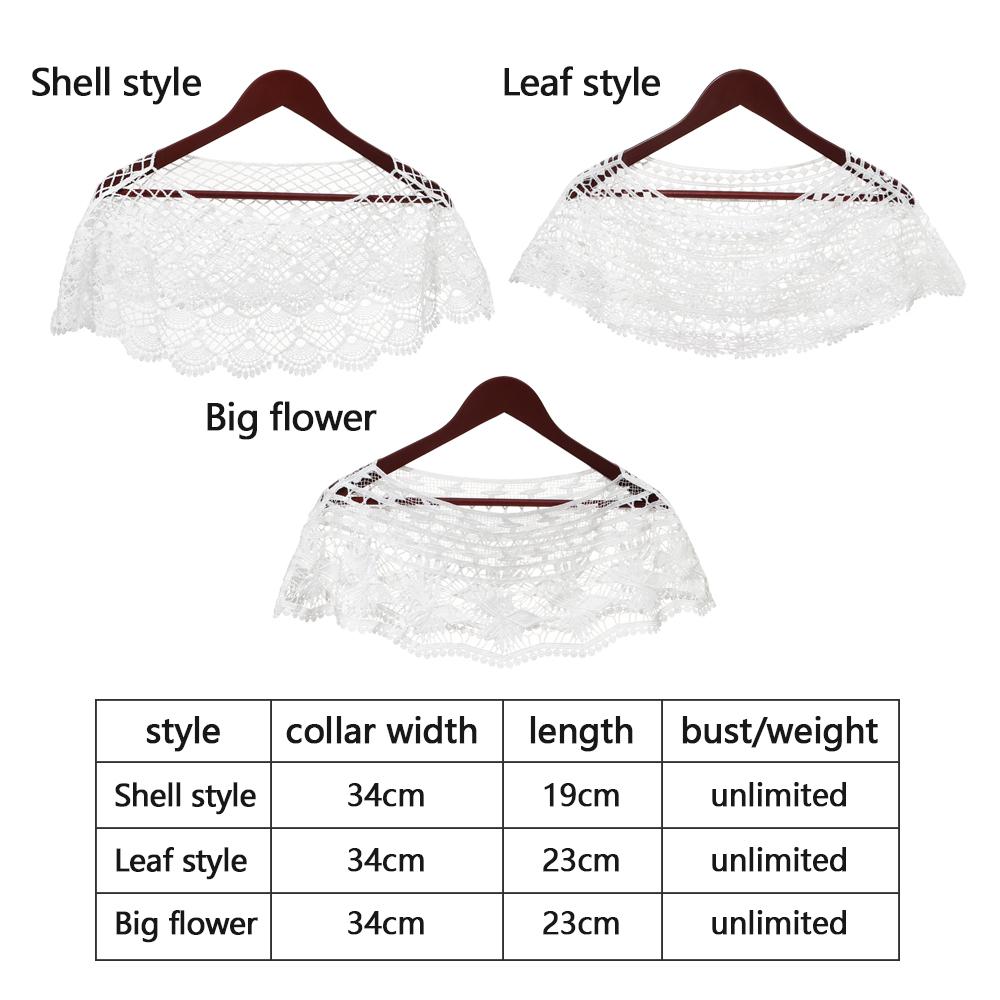 Female Empty Lace Smock Shrug Poncho Crochet Knit Cape Shawl