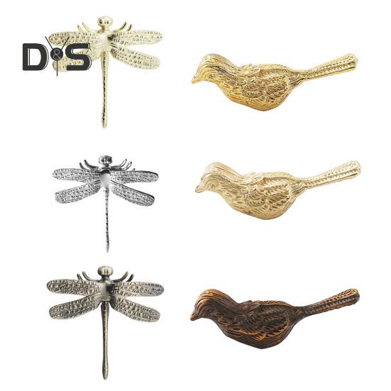 Zinklegering Dragonfly Skåphandtag Vintage Fågel Lådhandtag Garderob Toalettbord Skåpdörr Knopp Metall Draghandtag Kontor Hem Kök Dekoration
