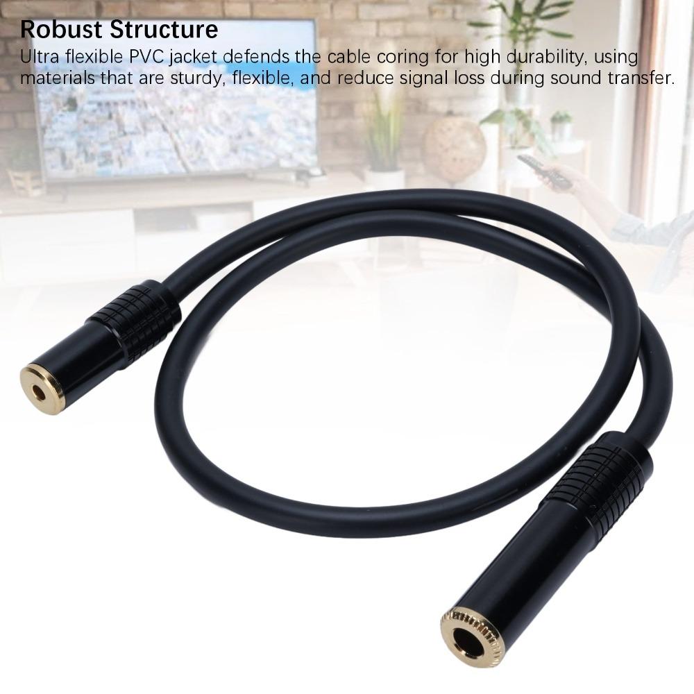 Plug and Play Stereo Sound Cable 6.35mm 1/4in Female to 3.5mm 1/8in Female Guitar Equipment