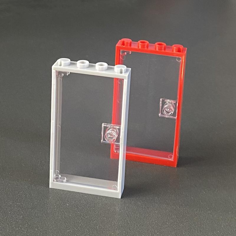 Blocco da costruzione applicabile Blocco da costruzione a piccole particelle Accessori da costruzione 60616 Vetro 60596 1X4X6 Telaio porta 6064030