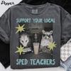 Comfort Colors SPED Shirt, Raccoon Teacher Tee, Special Education T-Shirt, Possum Back To School, SPED Department Gifts, Crew, Squad