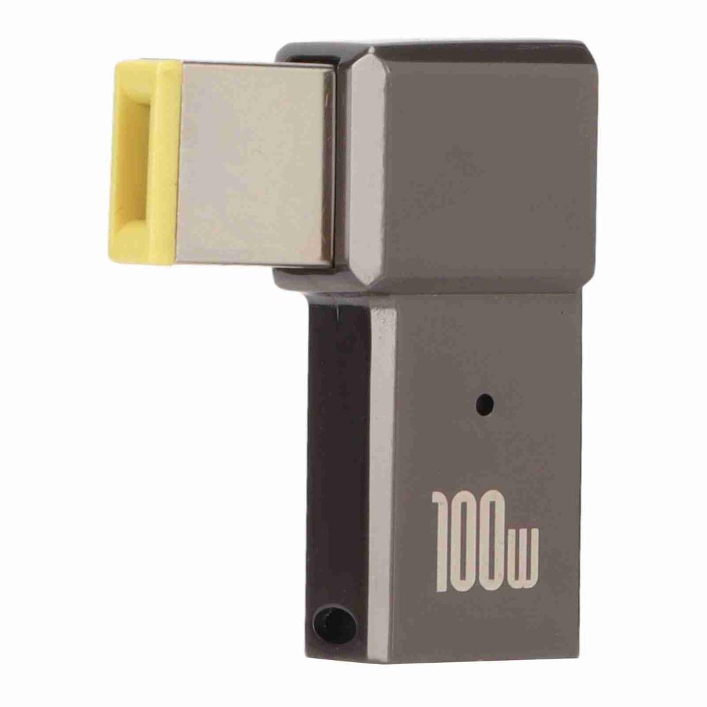 USB C To Slim Tip Adapter 100W 5A Laptop USB C Female Input To Slim Tip Rectangle Power PD Charge Converter for Lenovo