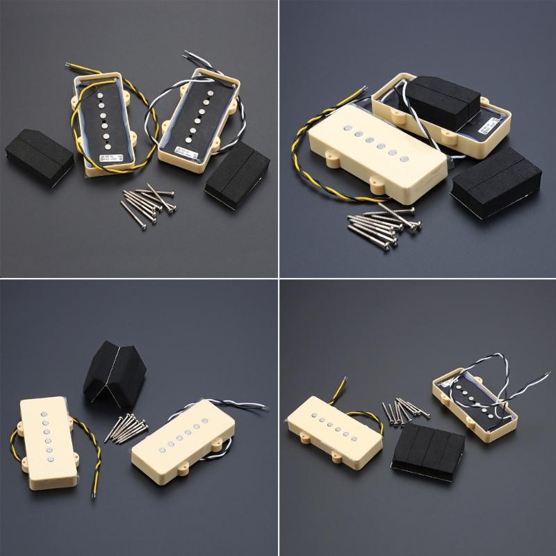 Single Coil Pickups Neck and Bridge Replacement Accessory Set Compatible with LP Style Electric Guitar for Guitar Parts
