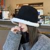 Lamb Fleece Cotton Windproof Women's Plush Hat Autumn Cap Korean Style Bucket Hat Fisherman Hat