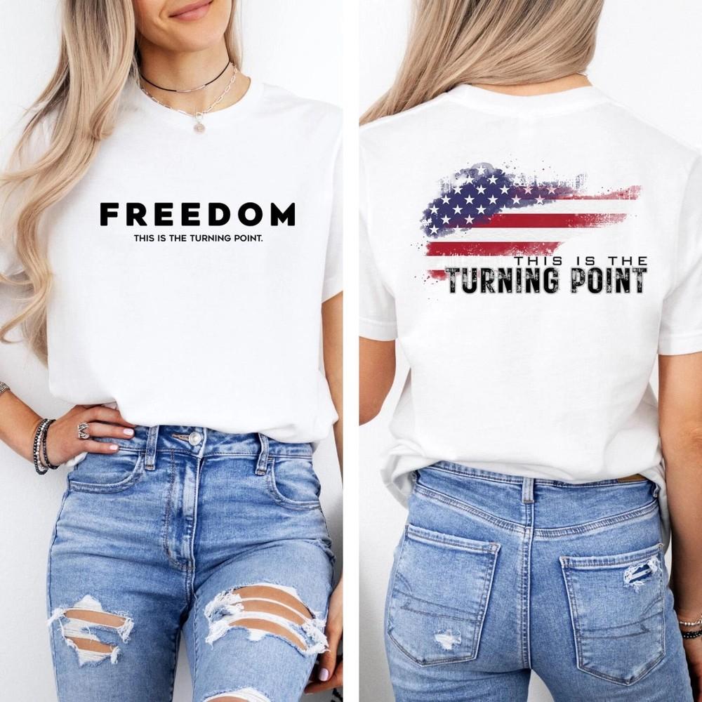 This Is The Turning Point, Patriotic American Shirt, Charlie Kirk T-ShirTRENDING Unisex T-Shirt XXXL