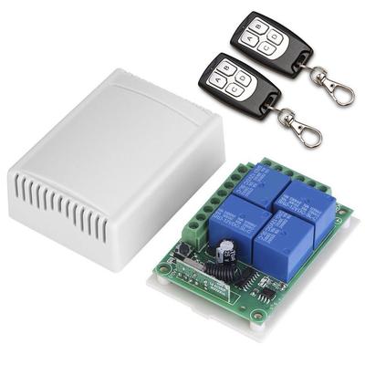 Ricevitore Radio 433 MHz Ricevitore a Relè con Telecomando per Porta del Garage Cancello Automatico Elettrodomestici DC 12V