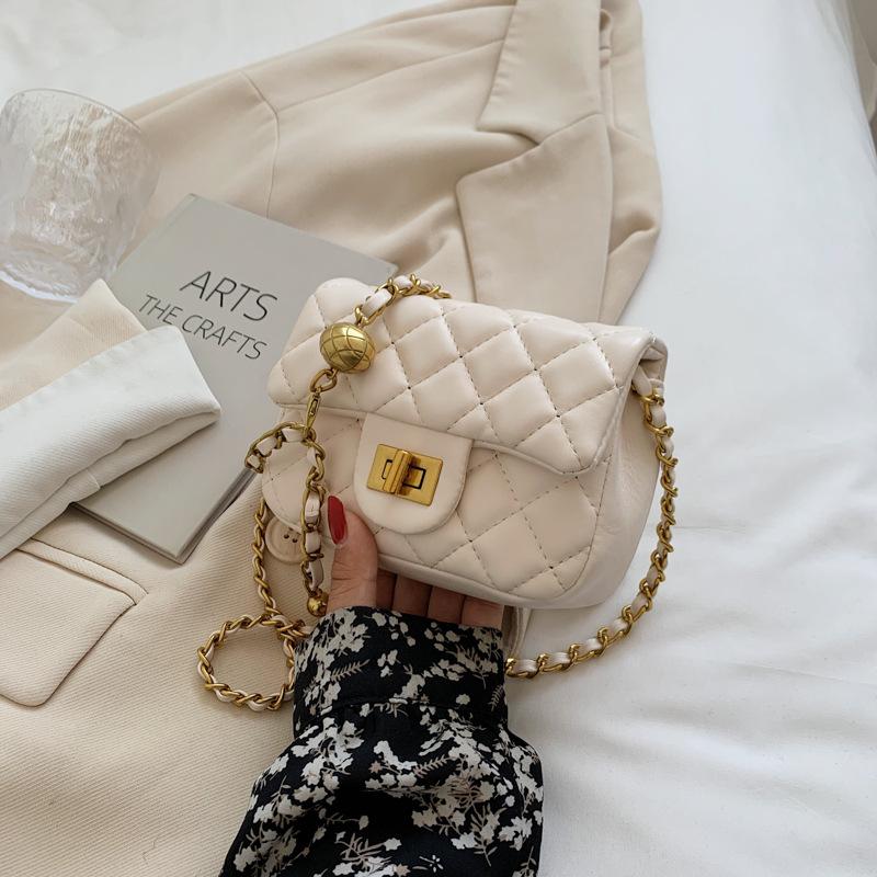 New bag women's 2025 high-end autumn and winter retro versatile women's chain single shoulder crossbody small square bag