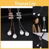 Elegant Korean Style Pearl Pendant Sweater Necklace Long Length For Fall Winter Fashion