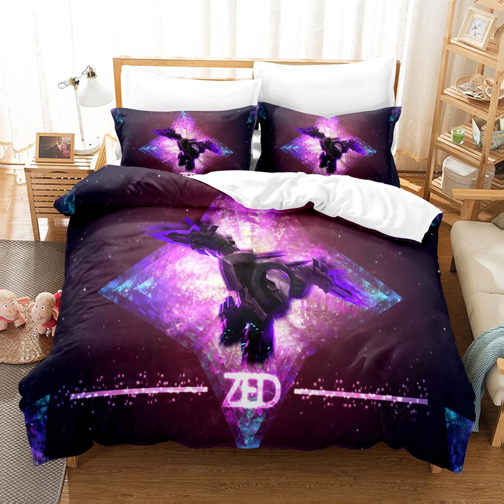 Hot Sale ZED Themed Bedding Set Soft Touch Quilt Cover And Double Pillowcases Daily Home Rest Bed Cover Accessories