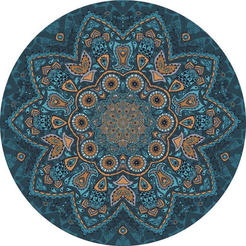 Ethnische Bohemian-Stil Mandala-Fußmatte für Wohnzimmer Couchtisch Decke für Schlafzimmer Nachttisch von Hotel und Pension Teppich