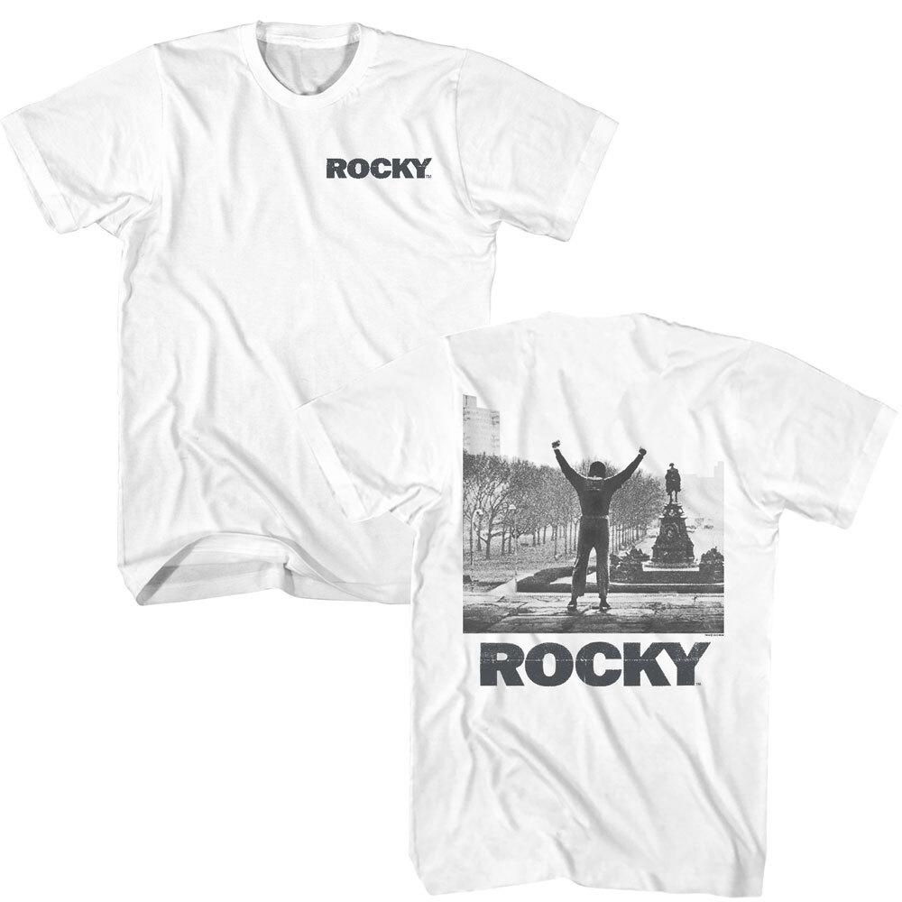 Rocky Movie Rocky On Steps Of the Philadelphia Museum Men T Shirt XL