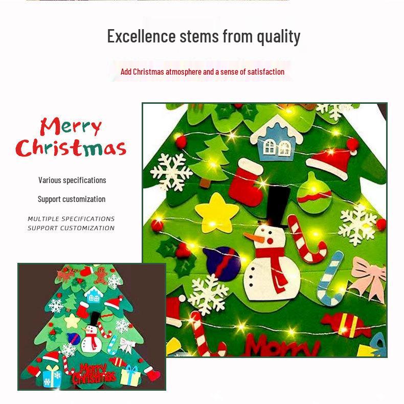 DIY Children's Felt Christmas Tree Ornaments