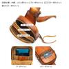 Whatna Antique-Style Tanned Natural Cowhide Leather One-Shoulder Bag for Men, 3-Way, Crossbody, Mini Body Bag, Chest Bag with Two Compartments,