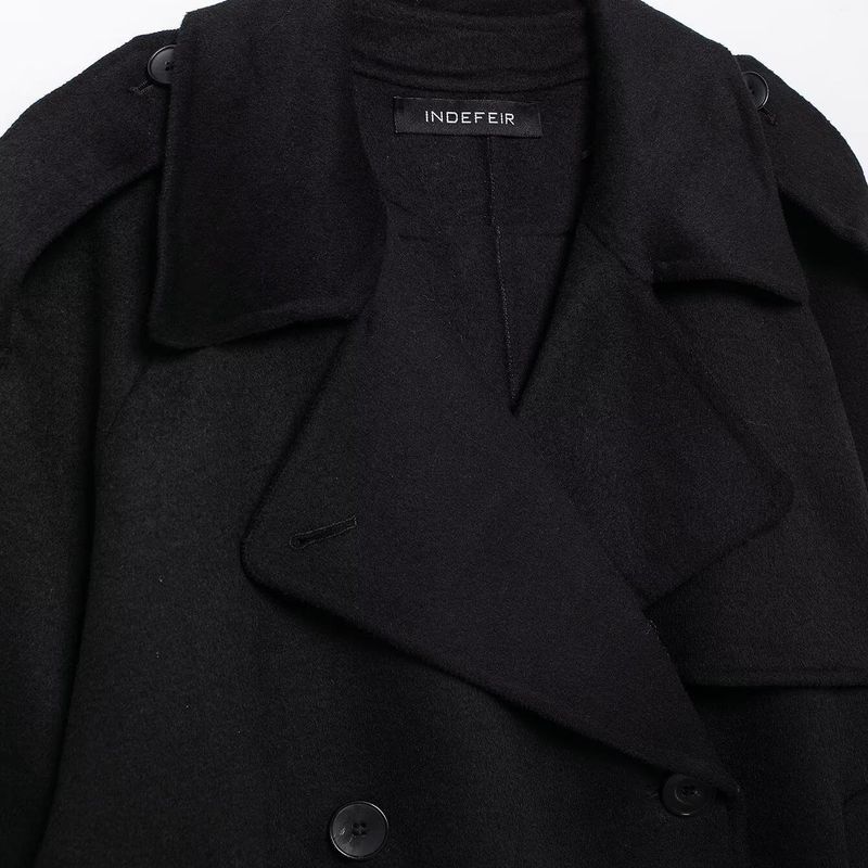 Kaslead New Arrival Women's Fashion Style Stylish Simple and Versatile Blended Short Coat Outwear 8491243