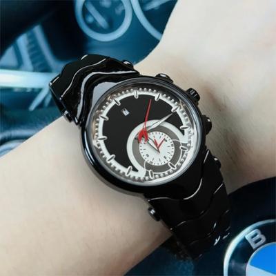 Einzigartige Kreative Schwarze Fälschung Zifferblatt Quarzuhren Herren Y2K Design Unterschiedliche Formen Wasserdichte Uhr Mann Leuchtend Stahl Männliche Uhr