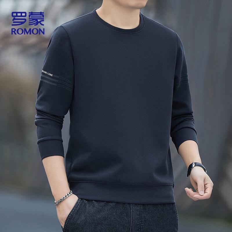 

ROMON Men s Round Neck Long Sleeve Sweatshirt 8005 5XL