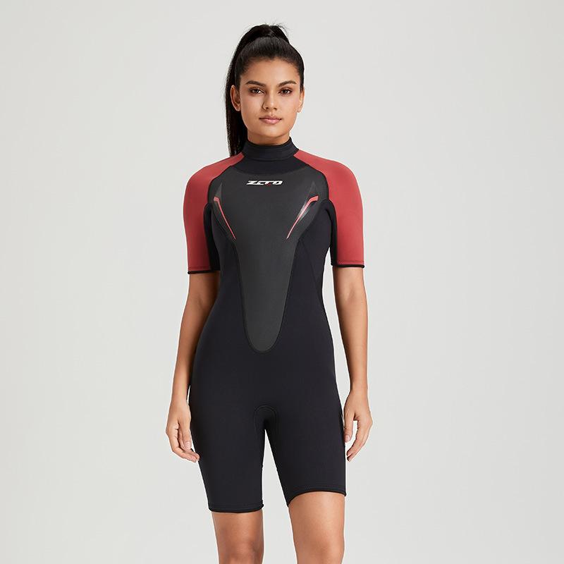 Nová pánská kombinéza 3 mm s krátkým rukávem a silnou izolací pro udržení tepla. Dámské plavky pro surfování, šnorchlování a ochranu před sluncem