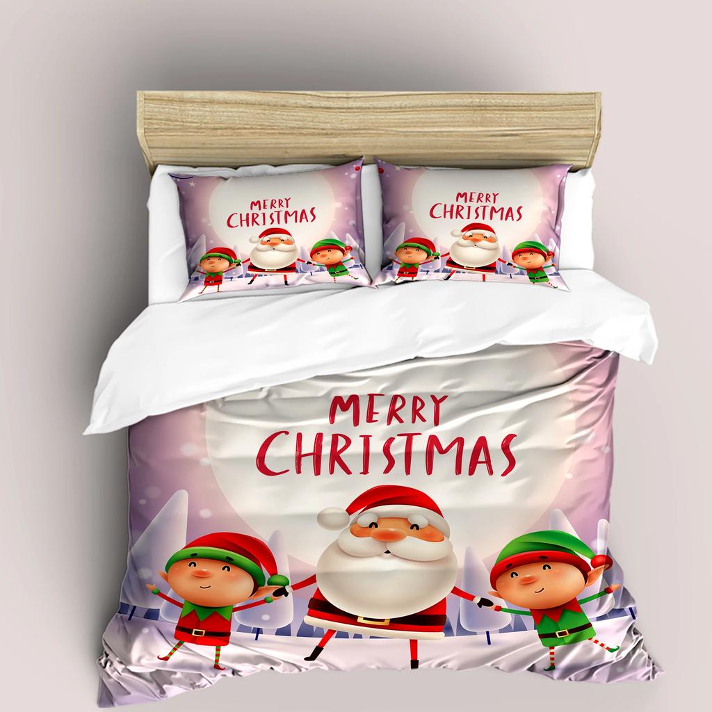Comforter Dropship Christmas Bedding New Year Gift Comferter Bed Set Warm Comfortable King Size 3D