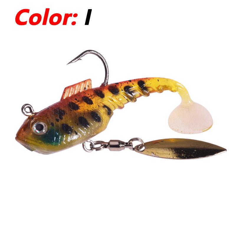 

Вращающаяся блестка, мягкая приманка с защитой от зацепов: Реалистичные прыжки для трансграничной рыбалки. 6.5 cm / 11 g