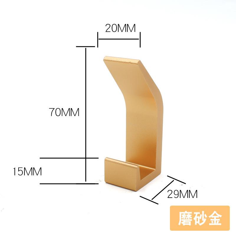 Invisible No Drilling Required Row Hooks Nail-Free Adhesive Wall-Mounted Hooks Black Double Row Clothes Hooks 5pcs