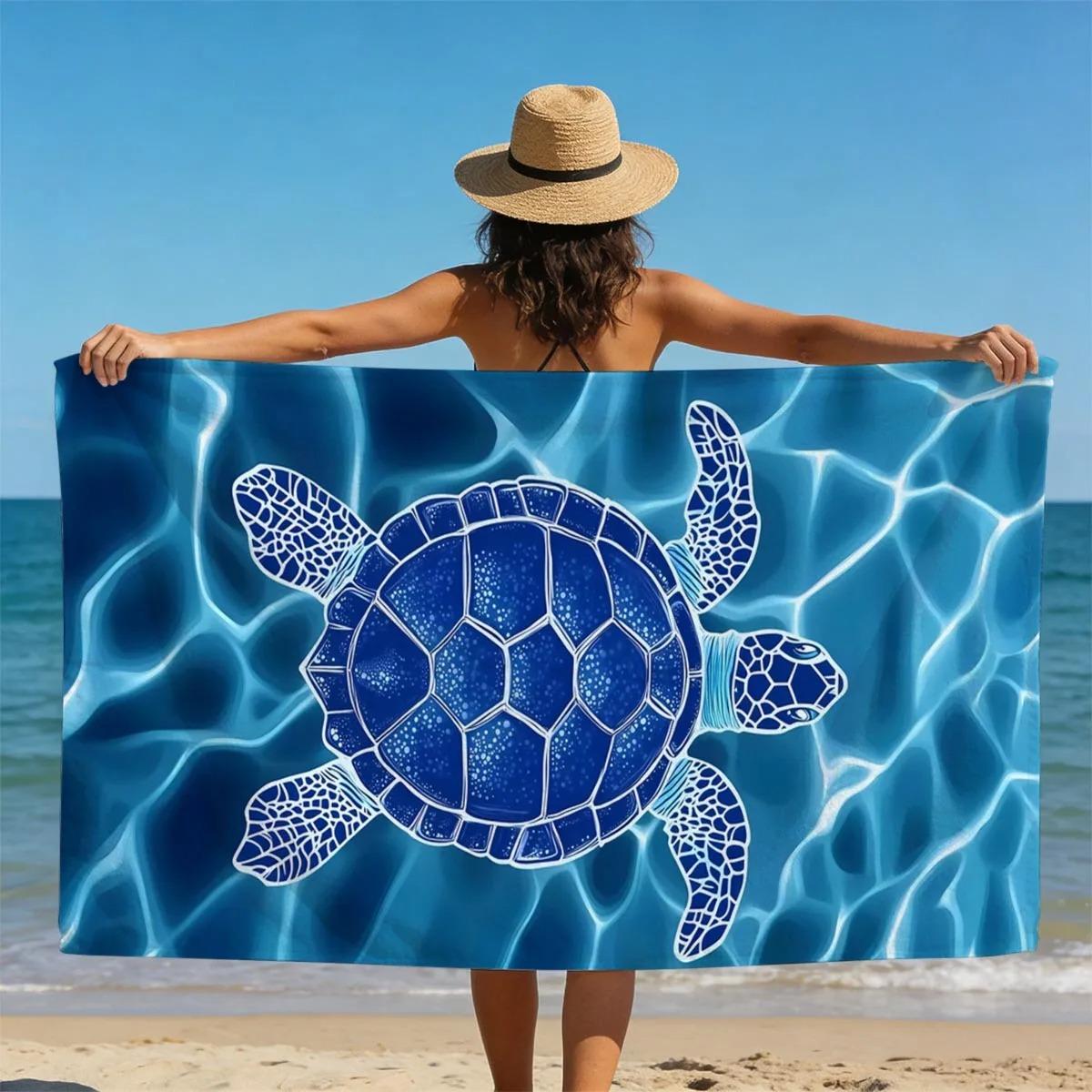 Tropical Leaf Print Beach Towel Microfiber Quick Dry Lightweight Absorbent Bath Towel for Summer Beach Pool Use 50x100cm